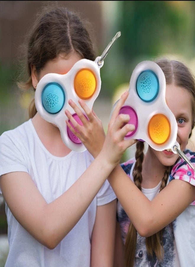 ANAB GI ألعاب ANAB GI Fidget Pop - ألعاب يدوية حسية محمولة ومهدئة للمتعة وتخفيف التوتر - سلسلة مفاتيح مصنوعة من السيليكون الناعم والمرن والآمن غذائيًا - ألعاب ضغط متينة للأطفال والكبار (متعددة الألوان) عبوة من 1 - Image 5
